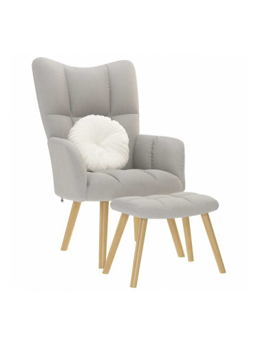 Sonata H Релаксиращ стол с табуретка за крака Cloud Grey Fabric