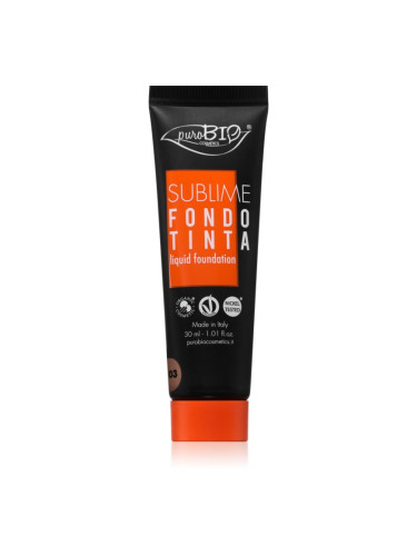 puroBIO Cosmetics Sublime течен фон дьо тен цвят 03 30 мл.