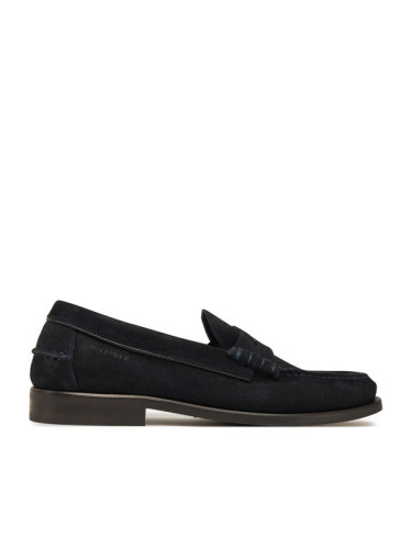 Tommy Hilfiger Мокасини Classic Hilfiger Suede Loafer FM0FM05363 Тъмносин