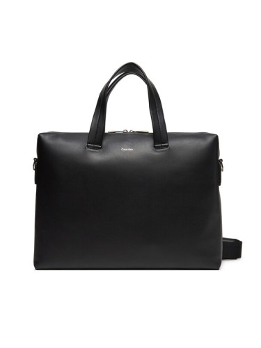 Calvin Klein Чанта за лаптоп Ck Premium Leather Laptop Bag K50K512939 Черен