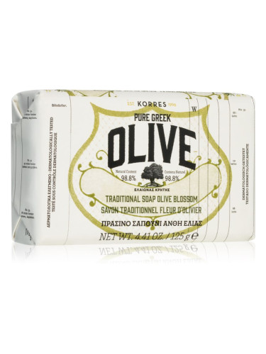 Korres Pure Greek Olive & Olive Blossom почистващ твърд сапун 125 гр.