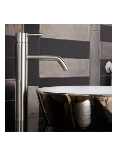 Висок смесител за мивка Artemis сатен