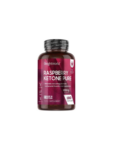 Горене на мазнини - Малинови кетони, 1200 mg х180 капсули Weight Worl