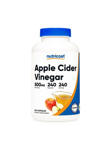 Ябълков оцет 500 mg 240 капсули | Nutricost