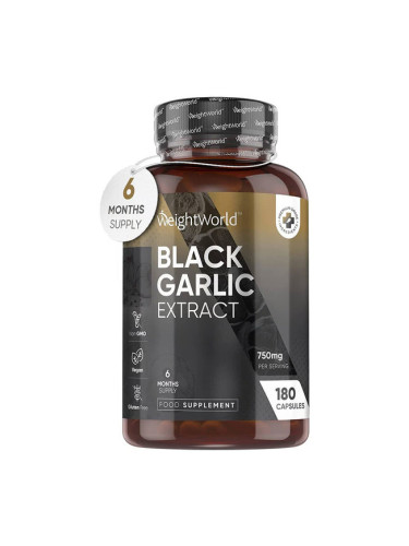 Здраве за сърцето - Черен чесън 750 mg, 180 капсули - Black Garlic