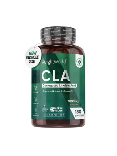 CLA - Конюгирана линолов киселина, 3000 mg x 180 софтгел капсули Weight Worl