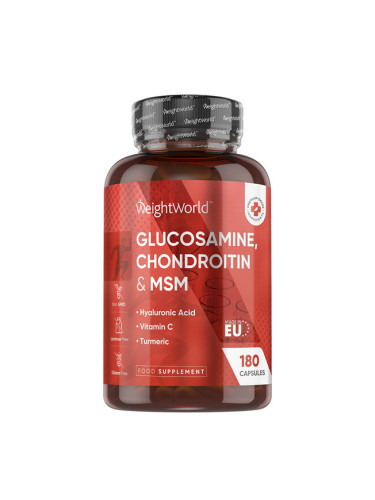 Глюкозамин, Хондроитин, МСМ 180 капсули | WeightWorld