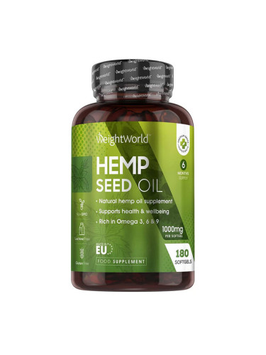 Масло от конопено семе 180 софтгел капсули | WeightWorld