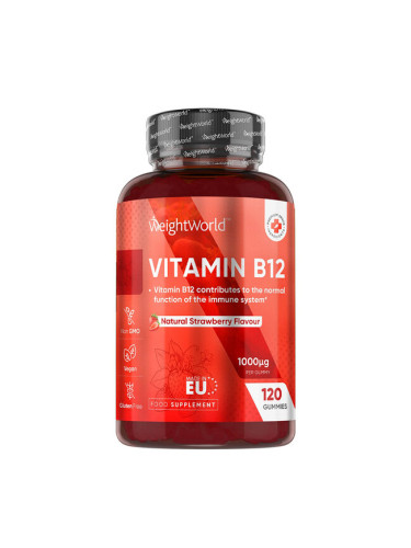Витамин В12 (метилкобаламин) 1000 µg 120 желирани таблетки | WeightWorld