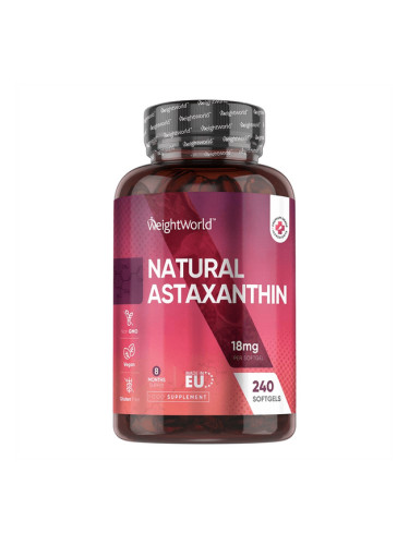 За зрението Астаксантин 18 mg (от микроводорасли) - Astaxanthin 240 капсули