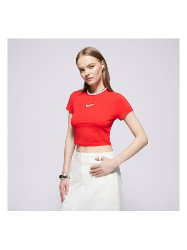 Nike Тениска W Nsw Nk Chll Knt Tee Vday дамски Дрехи Тениски HF9534-657 Червен