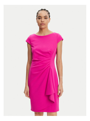 DKNY Коктейлна рокля DD5AC20B Розов Slim Fit