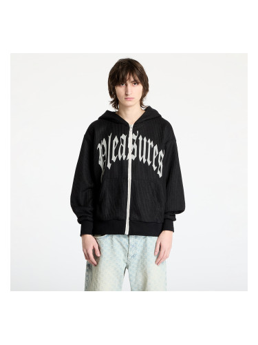 Суитшърт PLEASURES Twitch Knitted Zip Hoodie Black XL