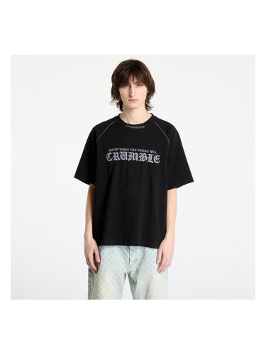 Тениска PLEASURES Crumble Heavyweight Raglan Black L