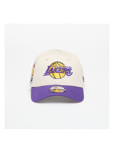 Шапка New Era Los Angeles Lakers 9FORTY Contrast Patch Adjustable Cap Stone/ True Purple Universal