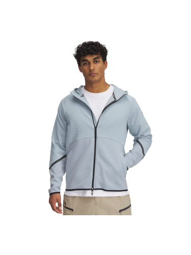 Суитшърт Under Armour Unstoppable Fleece Grid FZ Harbor Blue/ Black XXL