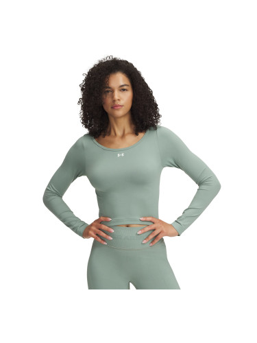 Тениска Under Armour Vanish Seamless LS Tee Silica Green/ White M