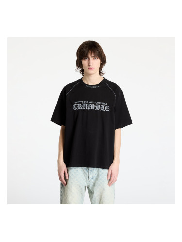 Тениска PLEASURES Crumble Heavyweight Raglan Black S