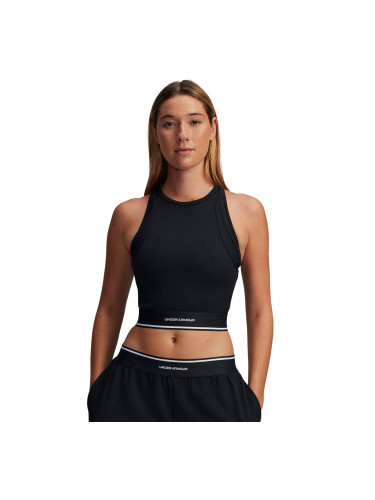 Under Armour Meridian Rib Branded Tank Black/ White M