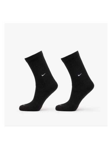 Nike Dri-FIT Everyday Cushioned Crew Socks (2 Pairs) Black/ White S