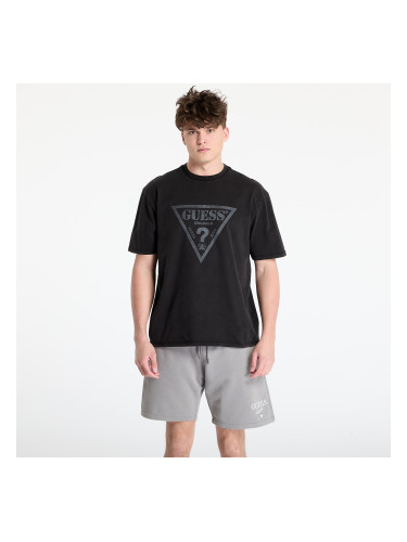 Тениска GUESS Originals Front Logo T-Shirt Jet Black Multi L