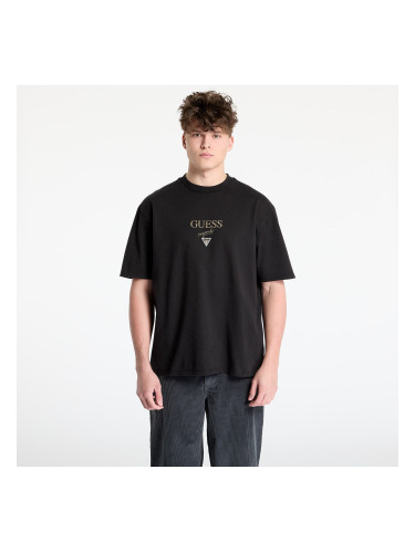 Тениска GUESS Originals Eco Printed Baker Logo T-Shirt Jet Black Multi L