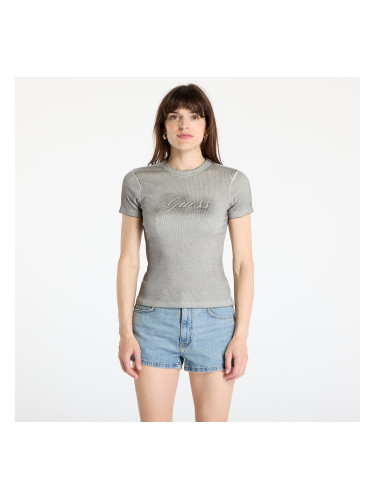 GUESS Originals Eco Ribbed Spray Top Jet Black Multi M