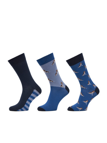 Дълги чорапи Barbour Beagle Dog MGS0070BL71 Син