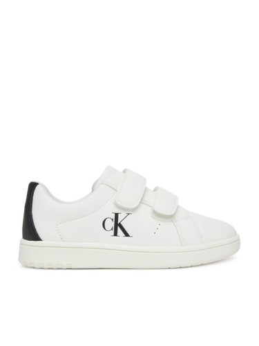 Calvin Klein Jeans Сникърси Low Cut Lace Velcro Sneaker V1X9-82080-1355 S Бял