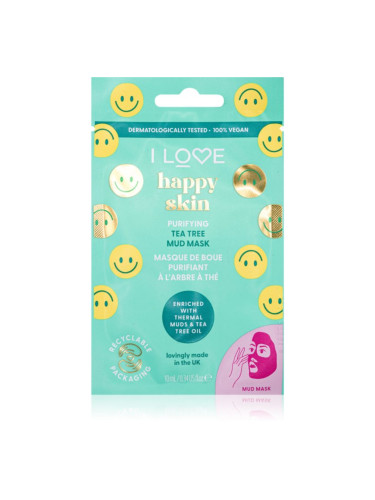 I Love Happy Skin маска с глина с Tea Tree oil 10 мл.