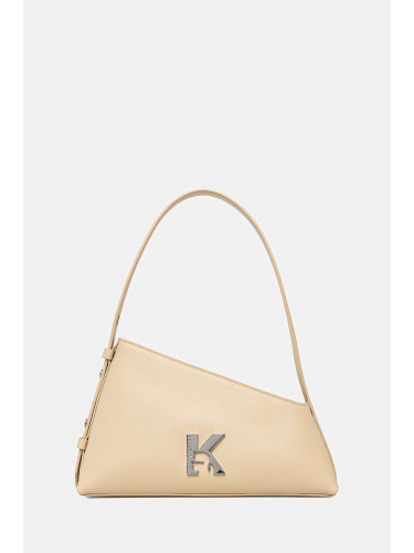 Кожена чанта Karl Lagerfeld Jeans в бежово A1W30334