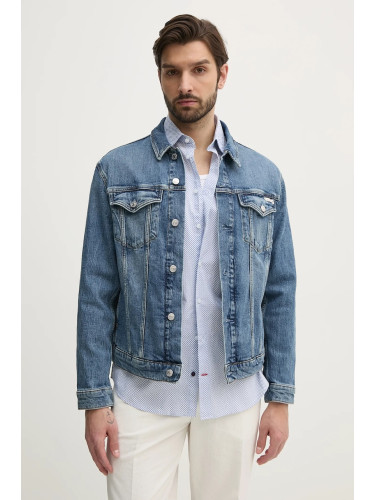 Дънково яке Calvin Klein Jeans в синьо преходен модел J30J327588
