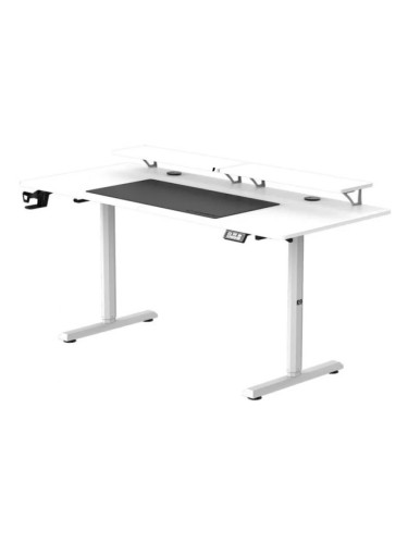  Гейминг бюро  Ultradesk - Highlander XXL, 72-117 cm, бяло