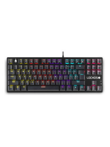  Механична клавиатура Spartan Gear - Lochos 2 TKL, Red, LED, черна