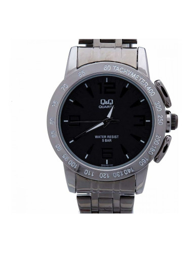 Мъжки часовник Q&Q Q602J405Y Черен Сребрист (Ø 40 mm)