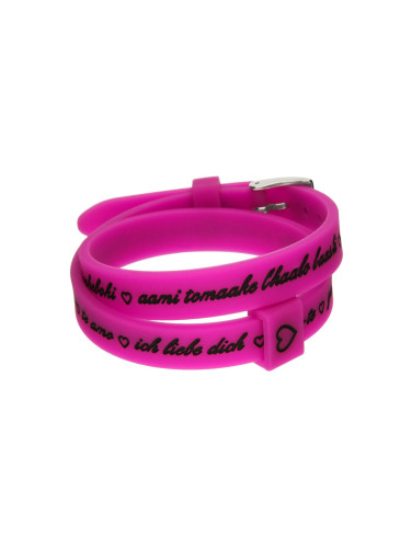 Дамска гривна il mezzometro I LOVE YOU SILVER - BRACCIALE IN SILICONE/SILICONE BRACELET