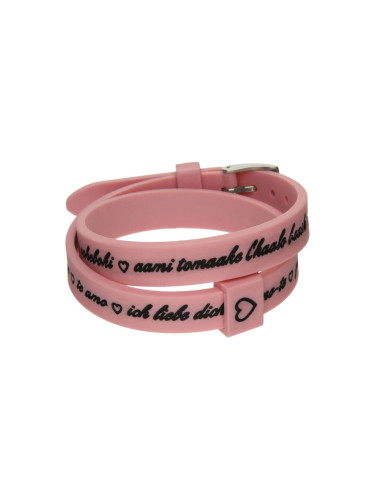 Дамска гривна il mezzometro I LOVE YOU SILVER - BRACCIALE IN SILICONE/SILICONE BRACELET