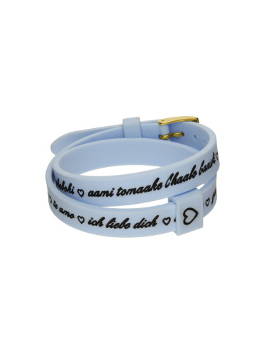 Дамска гривна il mezzometro I LOVE YOU GOLD - BRACCIALE IN SILICONE/SILICONE BRACELET