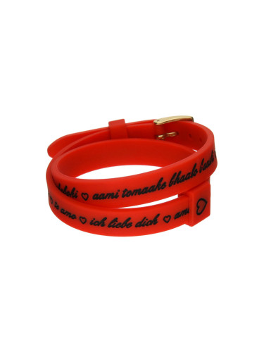 Дамска гривна il mezzometro I LOVE YOU GOLD - BRACCIALE IN SILICONE/SILICONE BRACELET