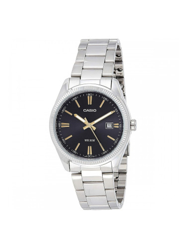 Мъжки часовник Casio DATE Черен Сребрист (Ø 39 mm)
