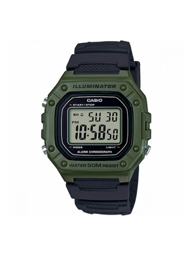 Мъжки часовник Casio W-218H-3AVEF Черен Зелен