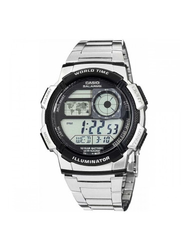 Мъжки часовник Casio AE-1000WD-1AVEF Дигитален Акрилен Черен Сив Сребрист (Ø 45 mm)