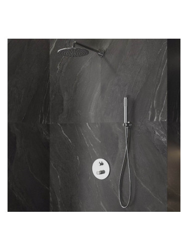 Душ система за вграждане хром/бял мрамор