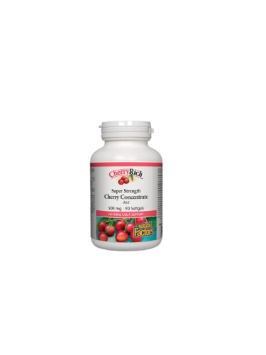 При подагра - Череша супер концентрат - CherryRich™ 500 mg, 90 софтгел капсули