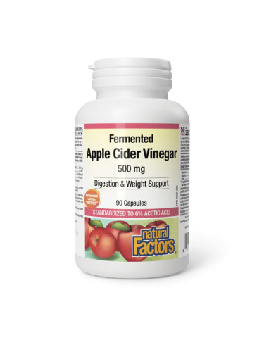 Ябълков оцет 500 mg 90 капсули | Natural Factors
