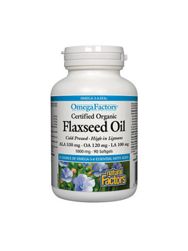 Ленено масло 1000 mg 90 софтгел капсули | Natural Factors
