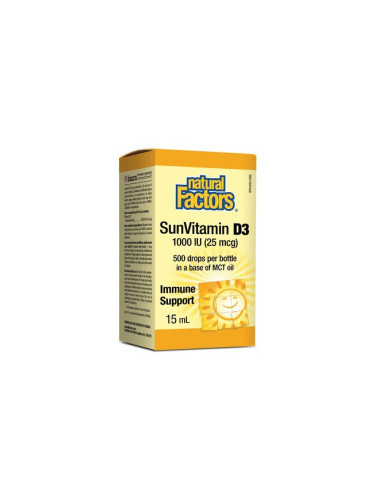 Витамин D3 1000 IU (течен) 15 ml / 500 дози | Natural Factors