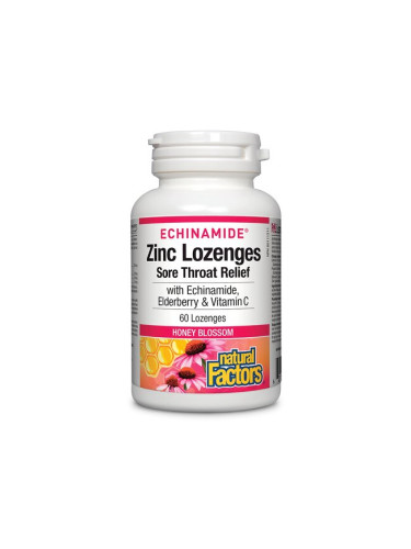 Ехинамид® Цинк за смучене + Ехинацея, Черен бъз и витамин С 60 таблетки,с вкус пчелен мед | Natural 