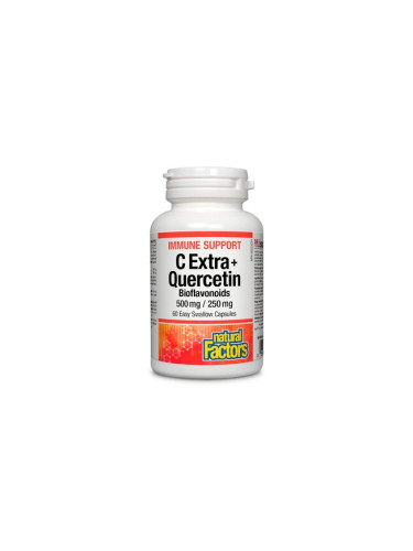 Immune Support C Extra 500 mg + Quercetin 250 mg 60 капсули | Natural Factors