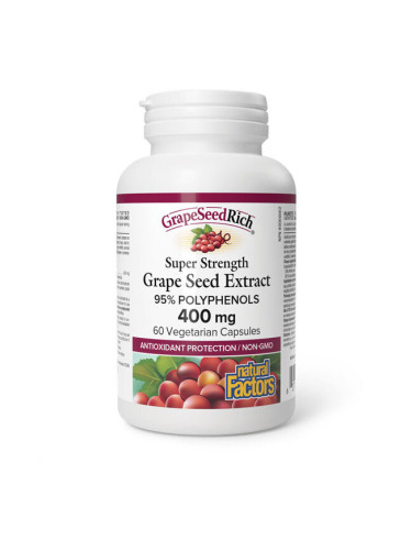 Гроздово семе 400 mg (95 процента полифеноли) 60 капсули | Natural Factors